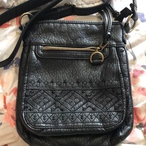 Black, cross body purse